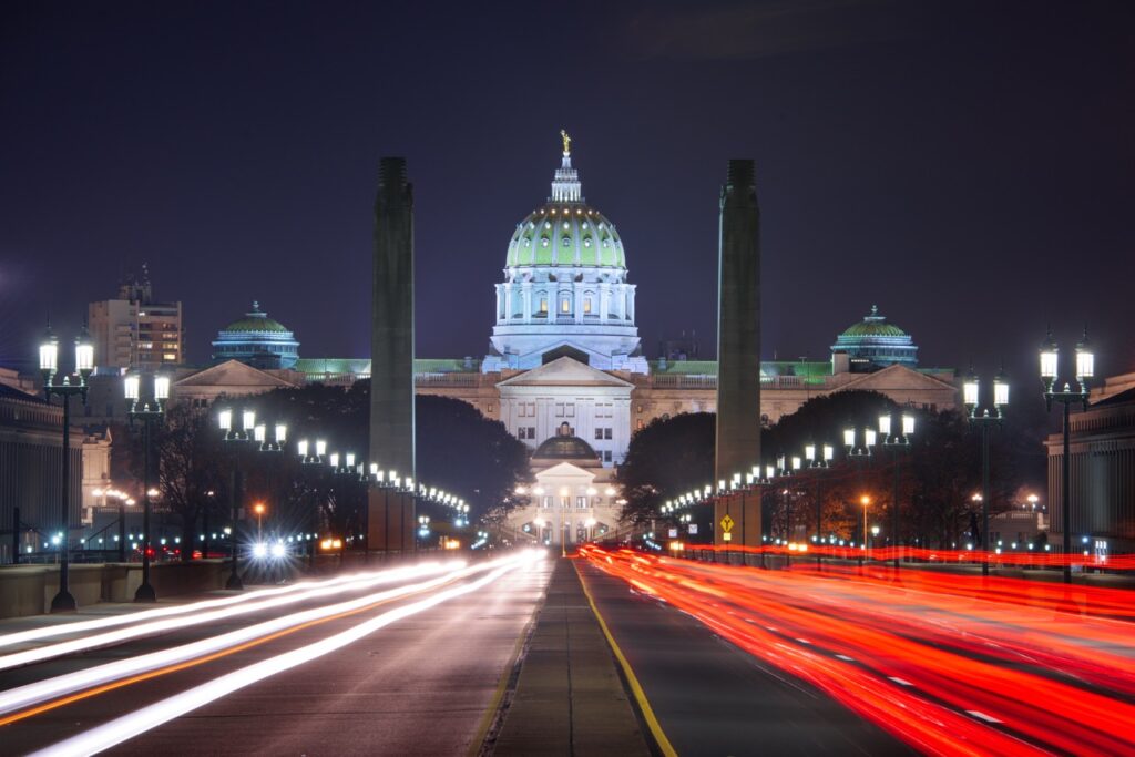 Pennsylvania State Capitol in Harrisburg, Pennsylvania, USA