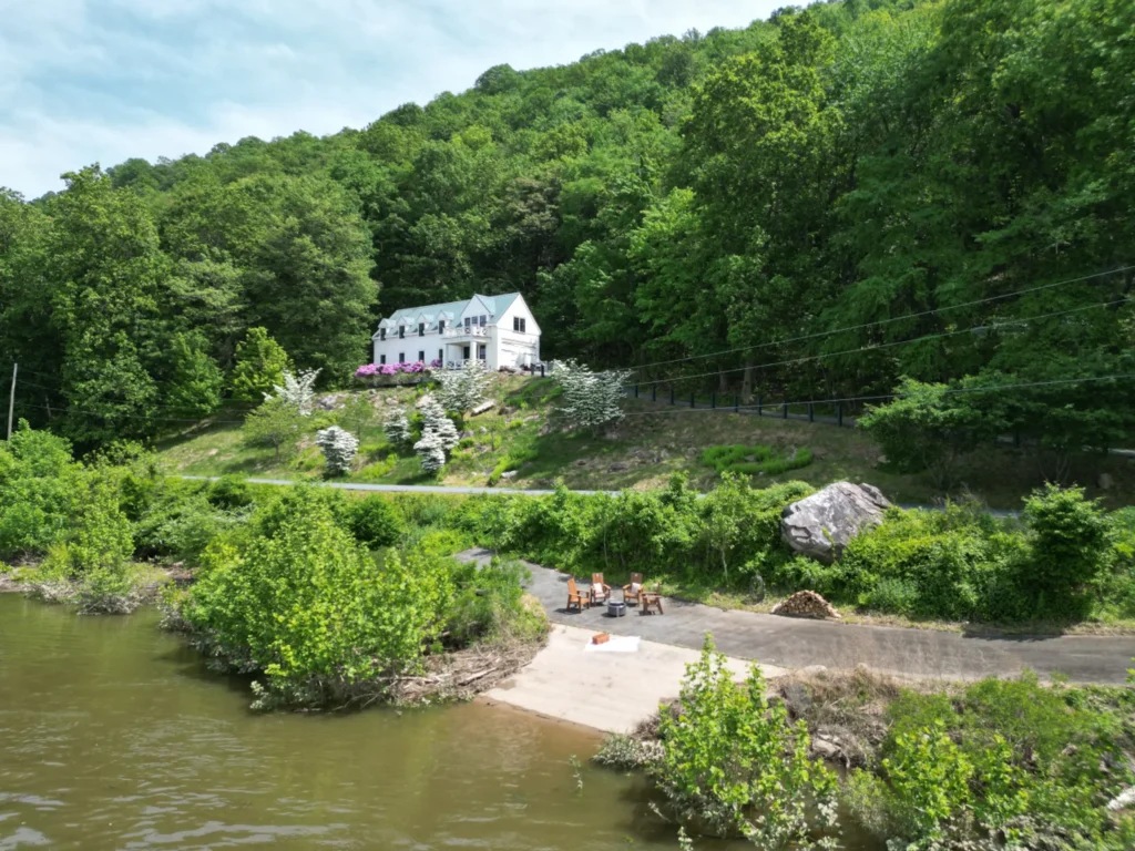 The Riverfront Boathouse Getaway